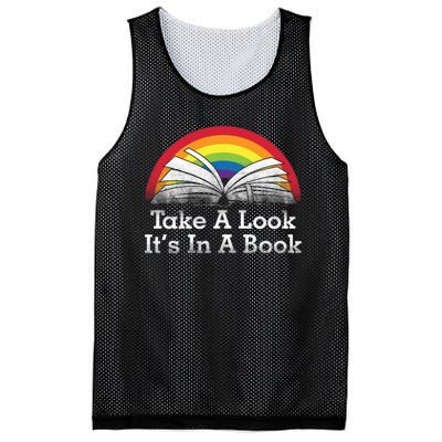 Take A Look Its In A Book Funny Book Quotes Vintage Mesh Reversible Basketball Jersey Tank