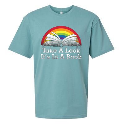 Take A Look Its In A Book Funny Book Quotes Vintage Sueded Cloud Jersey T-Shirt