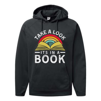 Take A Look ItS In A Book Performance Fleece Hoodie