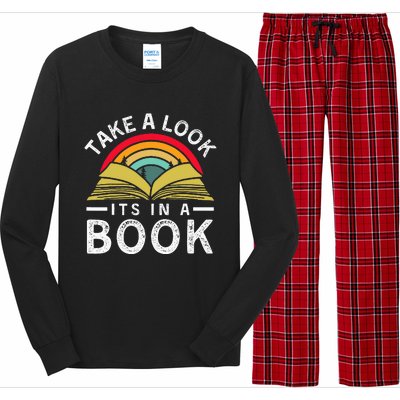 Take A Look ItS In A Book Long Sleeve Pajama Set