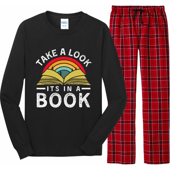 Take A Look ItS In A Book Long Sleeve Pajama Set