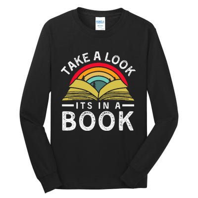 Take A Look ItS In A Book Tall Long Sleeve T-Shirt