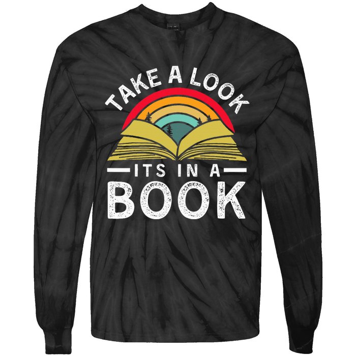 Take A Look ItS In A Book Tie-Dye Long Sleeve Shirt