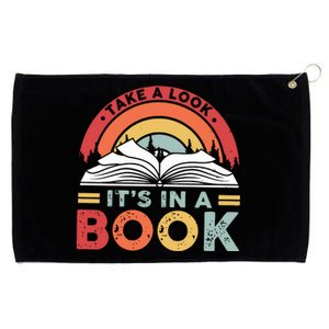 Take A Look Its In A Book Grommeted Golf Towel