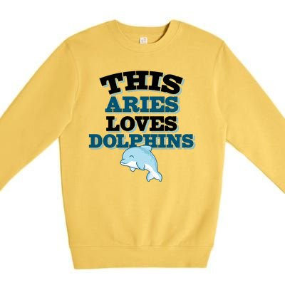 This Aries Loves Dolphins Premium Crewneck Sweatshirt