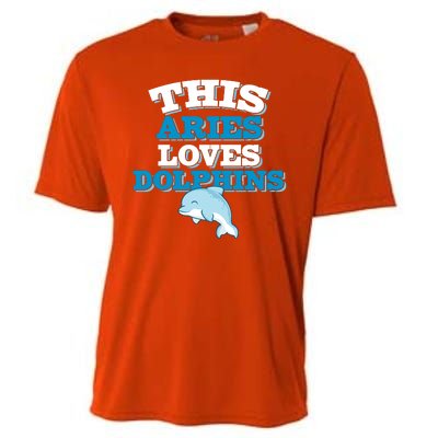 This Aries Loves Dolphins Cooling Performance Crew T-Shirt