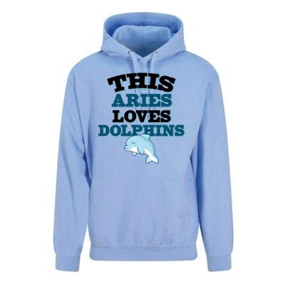 This Aries Loves Dolphins Unisex Surf Hoodie