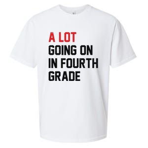 Teacher A Lot Going On In Fourth Grade Back To School Sueded Cloud Jersey T-Shirt