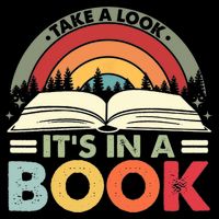 Take A Look Its In A Book Reading Vintage Retro Rainbow Flat Bill Trucker Hat