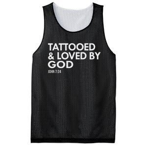 Tattooed And Loved By God Tattoo Christian Mesh Reversible Basketball Jersey Tank