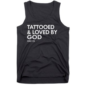 Tattooed And Loved By God Tattoo Christian Tank Top