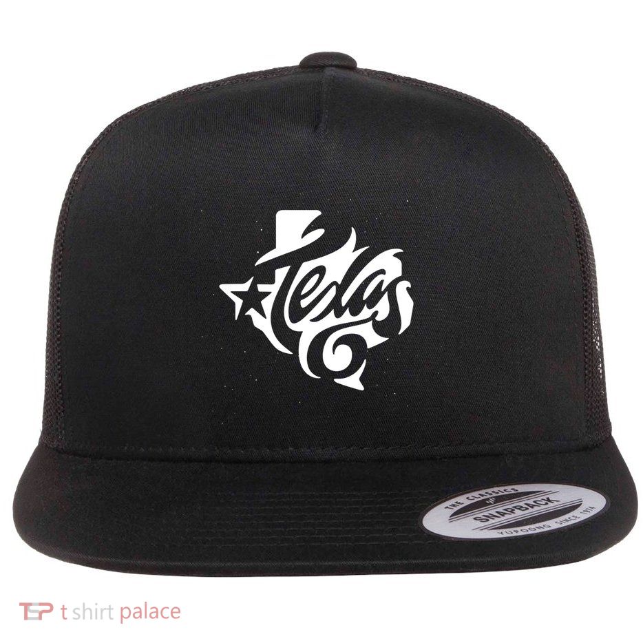 Texas Artistic Logo Flat Bill Trucker Hat