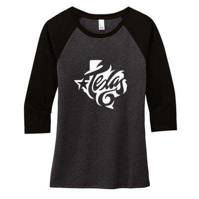 Texas Artistic Logo Women's Tri-Blend 3/4-Sleeve Raglan Shirt