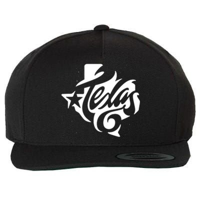 Texas Artistic Logo Wool Snapback Cap