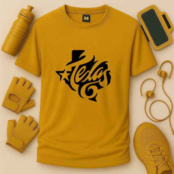 Texas Artistic Logo Cooling Performance Crew T-Shirt