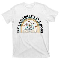 Take A Look Its In A Book Vintage Reading Bookworm Librarian T-Shirt