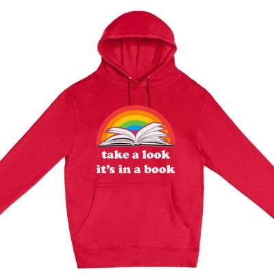 Take A Look Its In A Book Retro Inspired Reading Rainbow Premium Pullover Hoodie