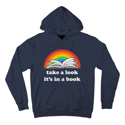 Take A Look Its In A Book Retro Inspired Reading Rainbow Hoodie