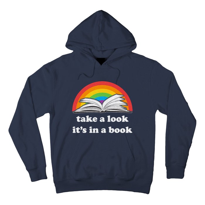 Take A Look Its In A Book Retro Inspired Reading Rainbow Hoodie