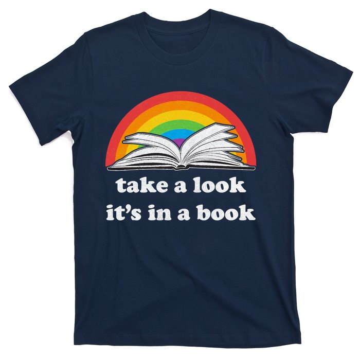 Take A Look Its In A Book Retro Inspired Reading Rainbow T-Shirt