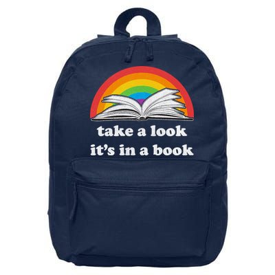 Take A Look Its In A Book Retro Inspired Reading Rainbow 16 in Basic Backpack