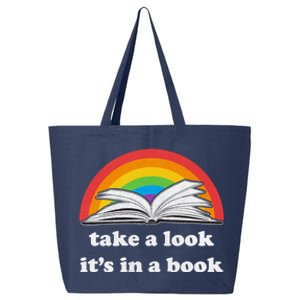 Take A Look Its In A Book Retro Inspired Reading Rainbow 25L Jumbo Tote