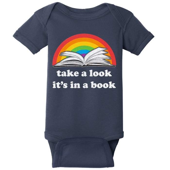 Take A Look Its In A Book Retro Inspired Reading Rainbow Baby Bodysuit