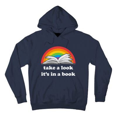 Take A Look Its In A Book Retro Inspired Reading Rainbow Tall Hoodie