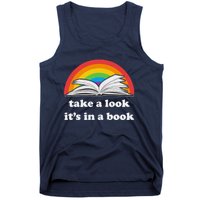 Take A Look Its In A Book Retro Inspired Reading Rainbow Tank Top