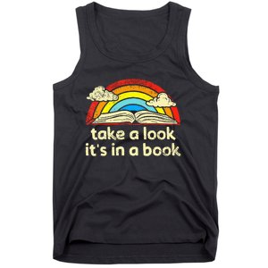 Take A Look ItS In A Book Reading Tank Top