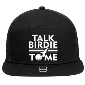 Talk Birdie To Me 7 Panel Mesh Trucker Snapback Hat