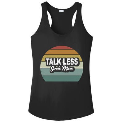 Talk Less Smile More Ladies PosiCharge Competitor Racerback Tank