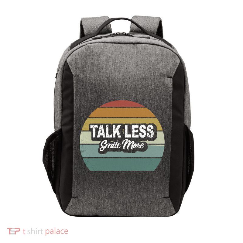 Talk Less Smile More Vector Backpack