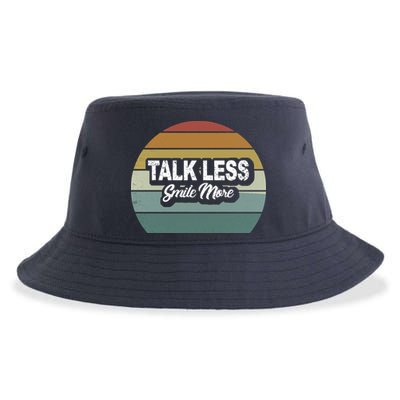 Talk Less Smile More Sustainable Bucket Hat