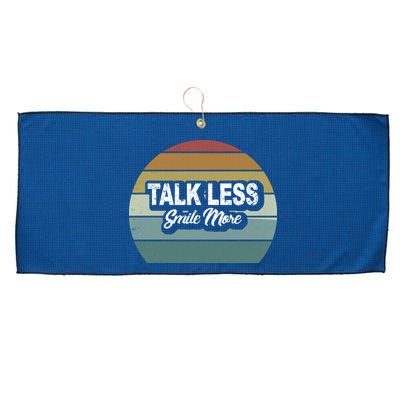 Talk Less Smile More Large Microfiber Waffle Golf Towel