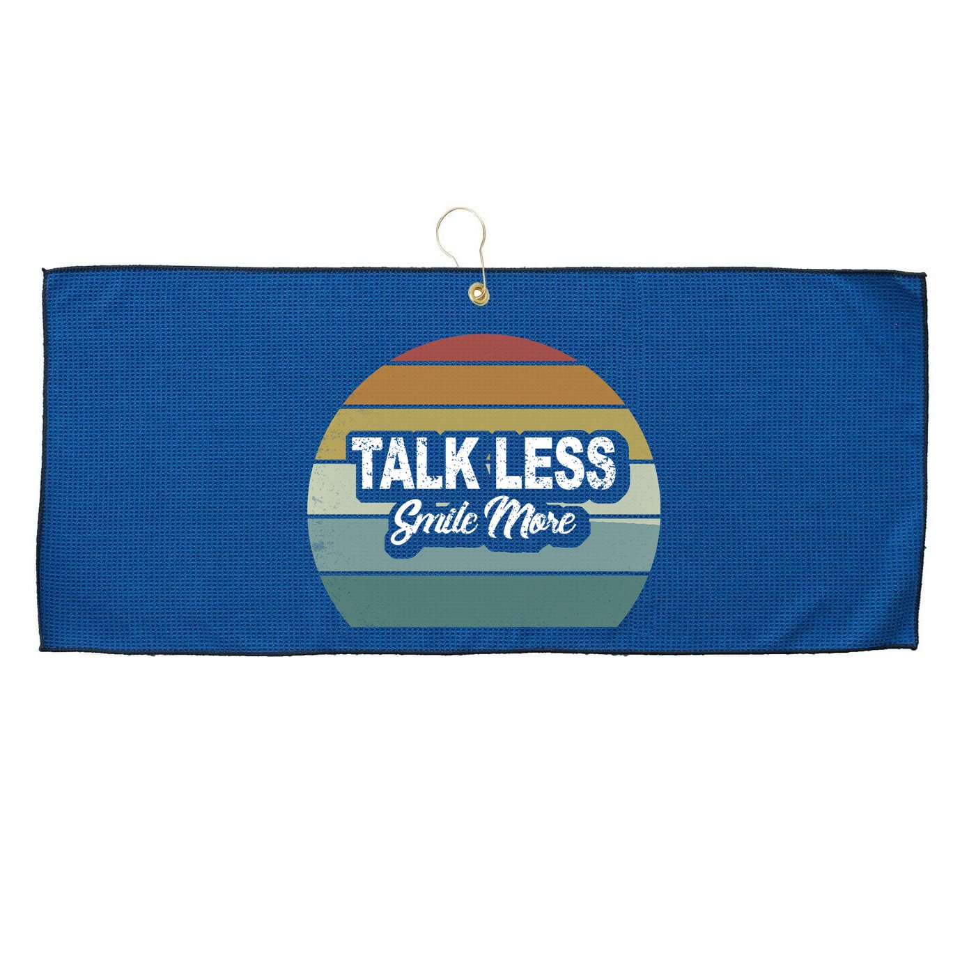 Talk Less Smile More Large Microfiber Waffle Golf Towel