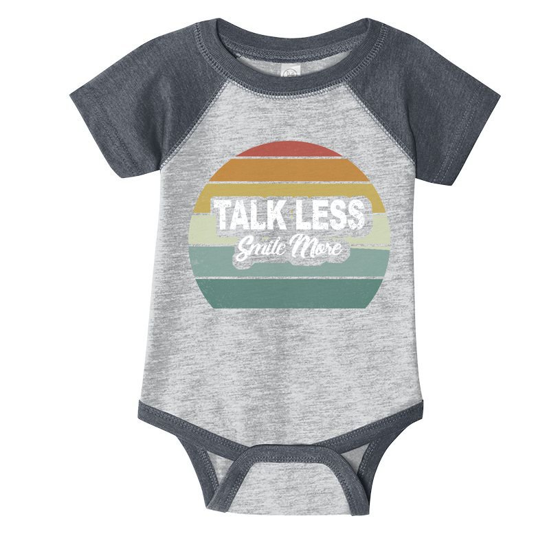 Talk Less Smile More Infant Baby Jersey Bodysuit