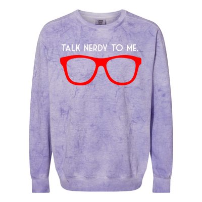 Talk Nerdy To Me Colorblast Crewneck Sweatshirt