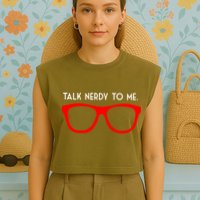 Talk Nerdy To Me Garment-Dyed Women's Muscle Tee