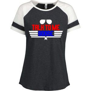 Talk To Me Goose Enza Ladies Jersey Colorblock Tee