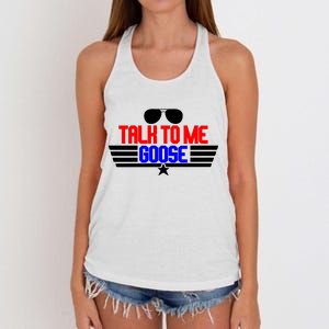 Talk To Me Goose Women's Knotted Racerback Tank