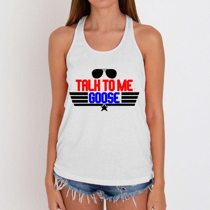 Talk To Me Goose Women's Knotted Racerback Tank