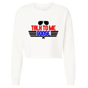 Talk To Me Goose Cropped Pullover Crew