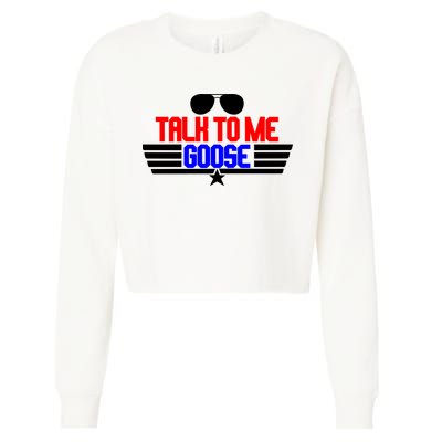 Talk To Me Goose Cropped Pullover Crew