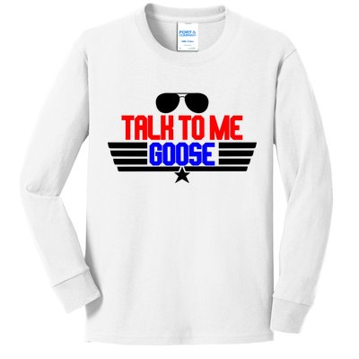 Talk To Me Goose Kids Long Sleeve Shirt