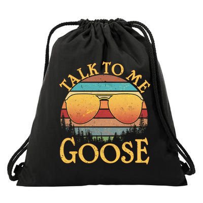 Talk To Me Goose Vintage Sunset Drawstring Bag