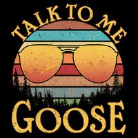 Talk To Me Goose Vintage Sunset Flatbill Hat