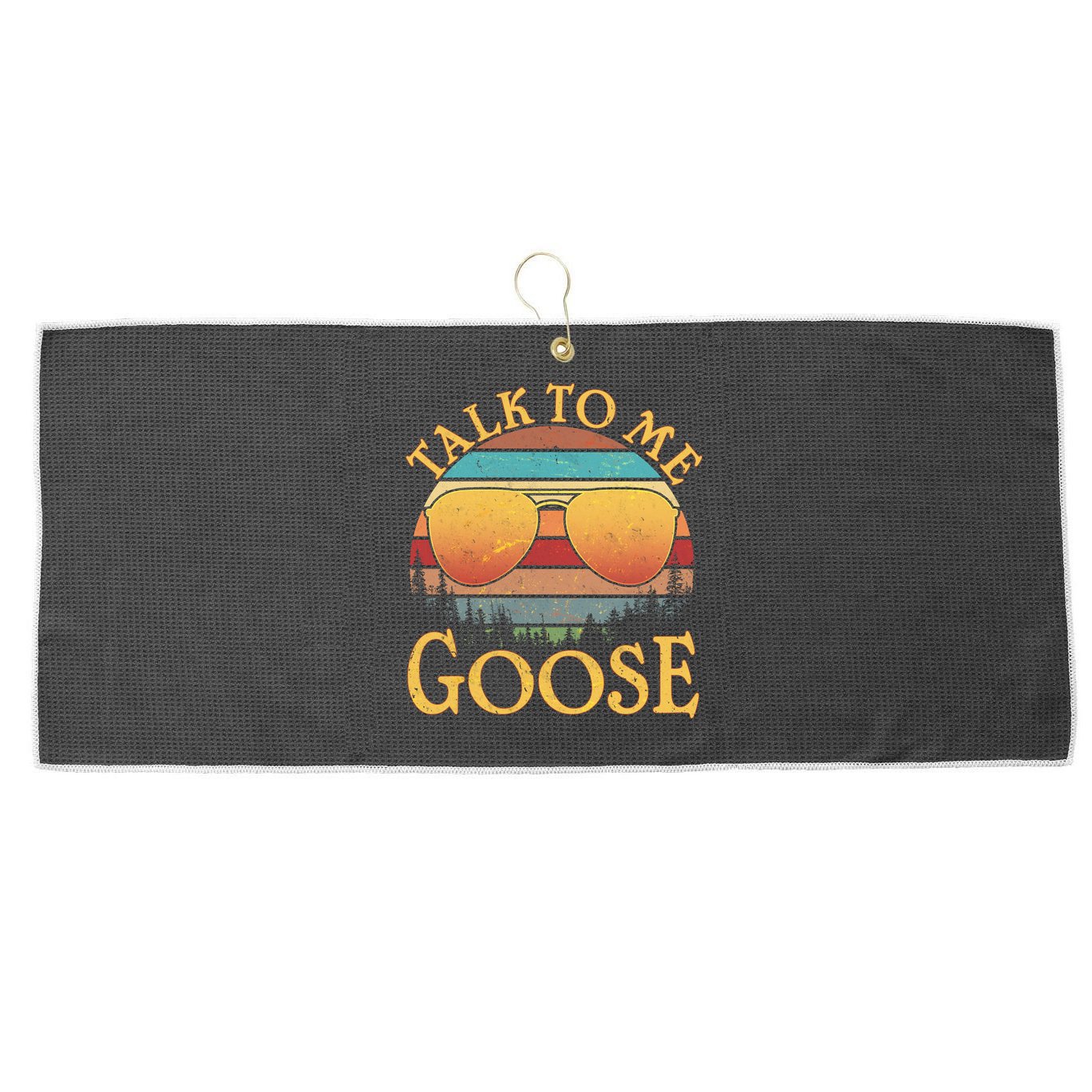 Talk To Me Goose Vintage Sunset Large Microfiber Waffle Golf Towel