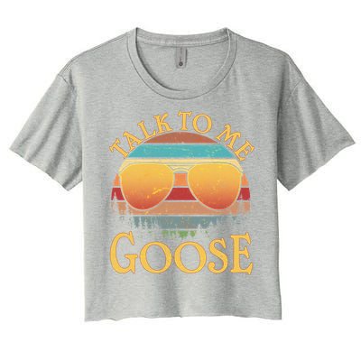 Talk To Me Goose Vintage Sunset Women's Crop Top Tee