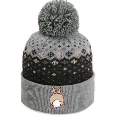 Talk To The Puff Funny Easter Bunny The Baniff Cuffed Pom Beanie